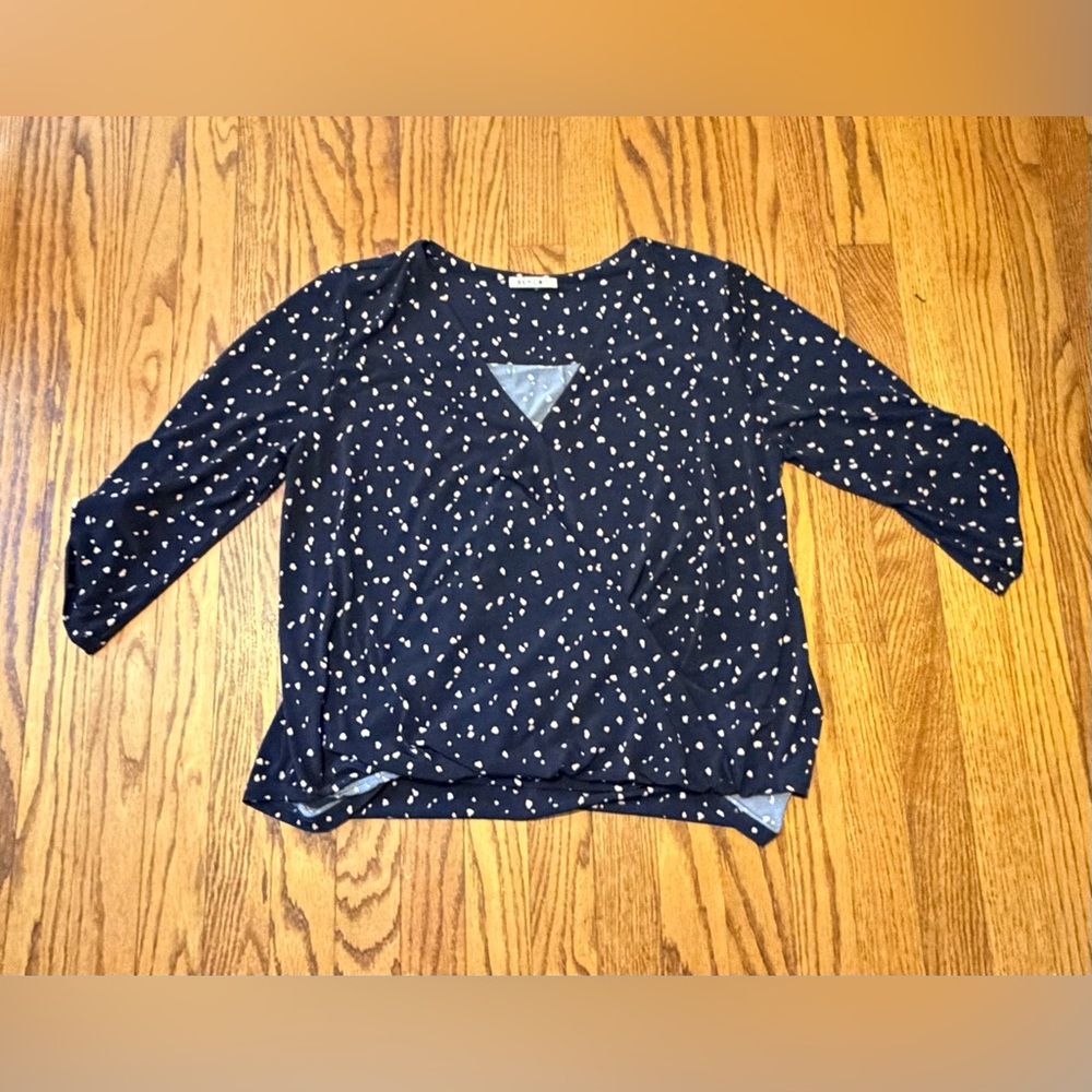 Beacon Women's Navy Blue 3/4 length sleeve/Cropped Top Size XL